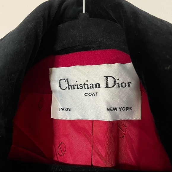 Vintage Christian Dior double breasted wool long coat size 4 - Picture 8 of 15